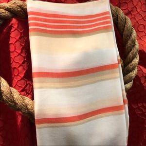 Peach and white LUMINOUS scarf or wrap